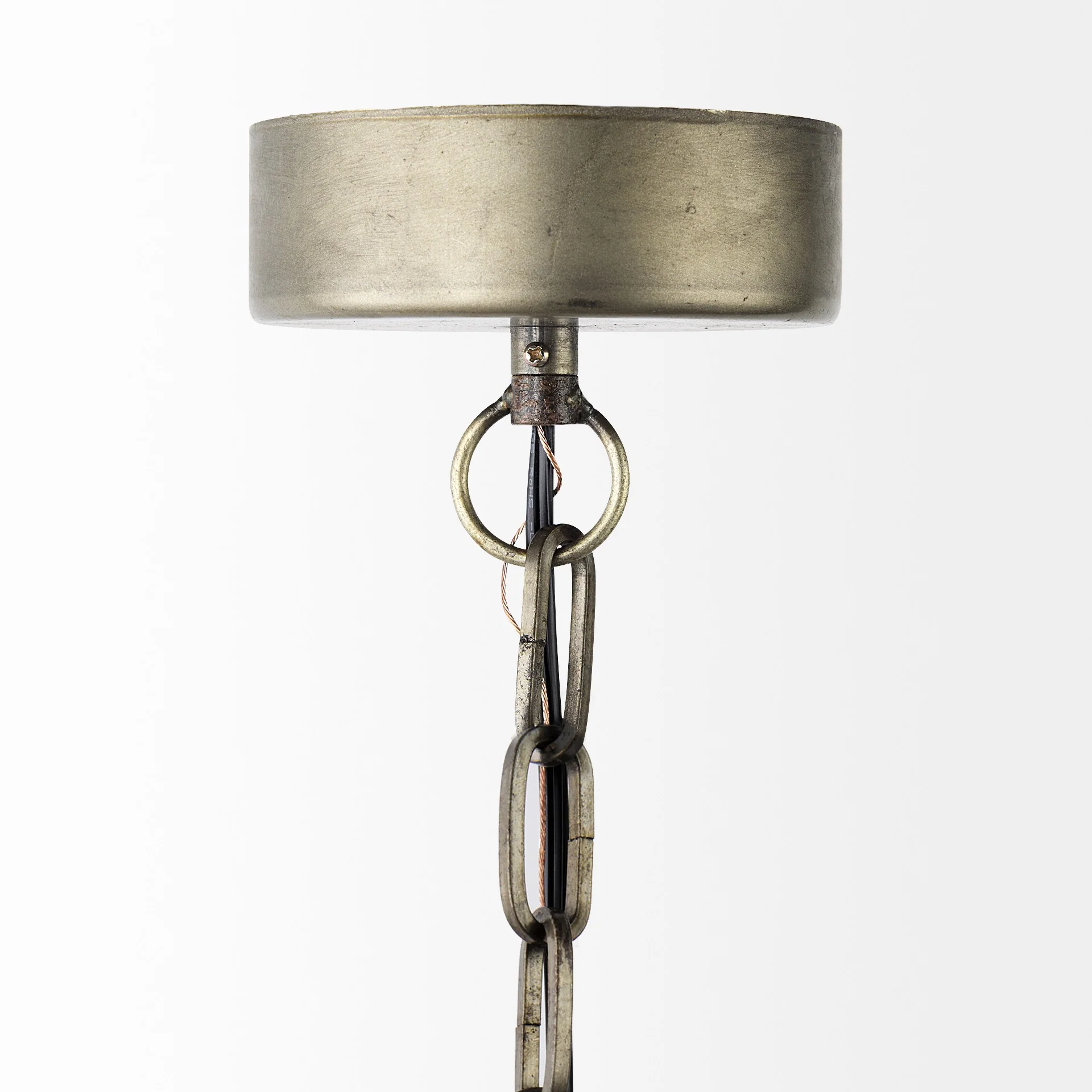 Distressed Bronze Metal Dome Hanging Light By Homeroots - Image 3