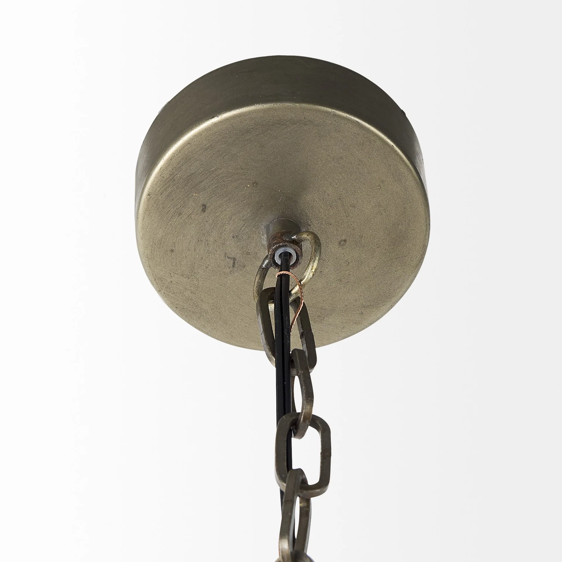 Distressed Bronze Metal Dome Hanging Light By Homeroots - Image 4