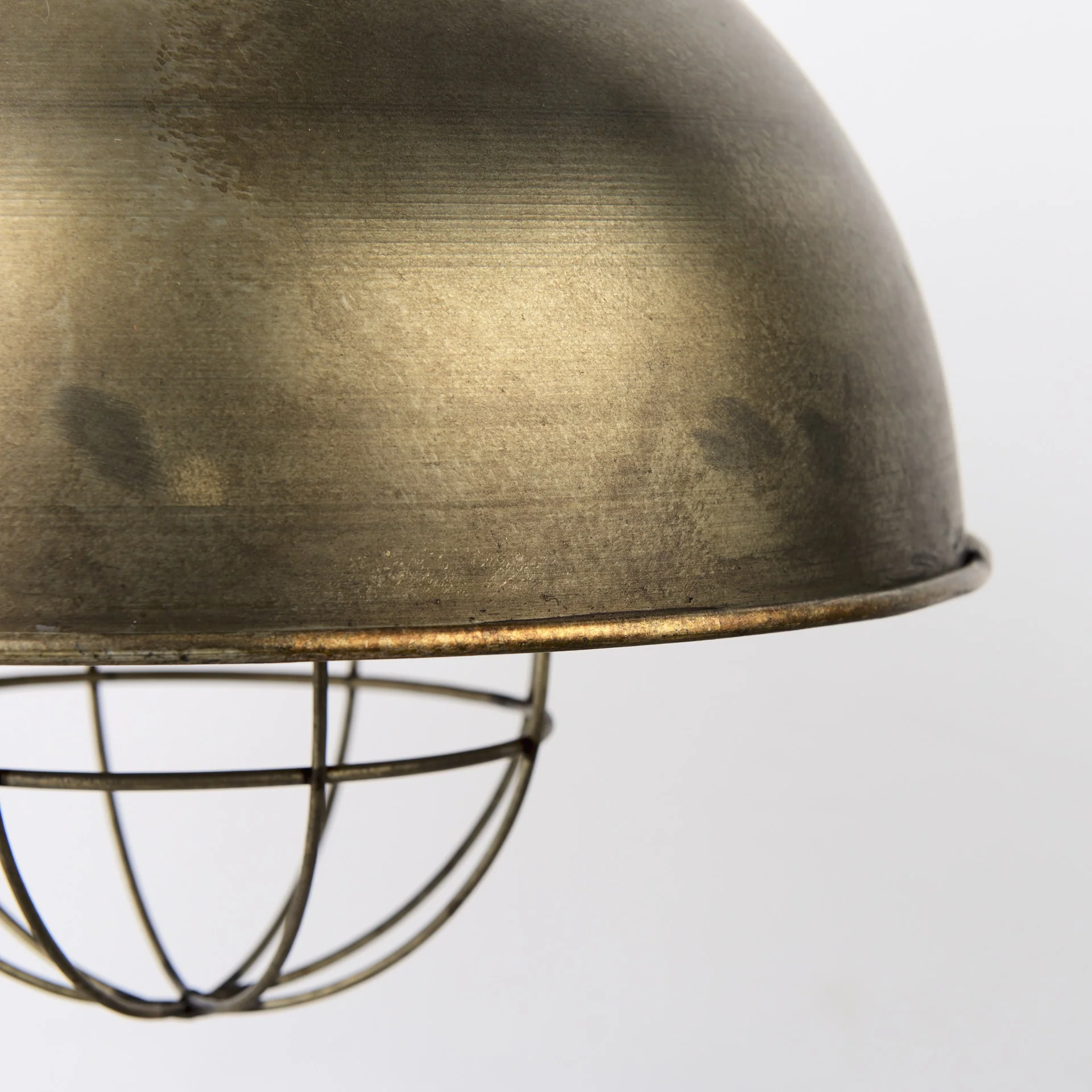 Distressed Bronze Metal Dome Hanging Light By Homeroots - Image 6