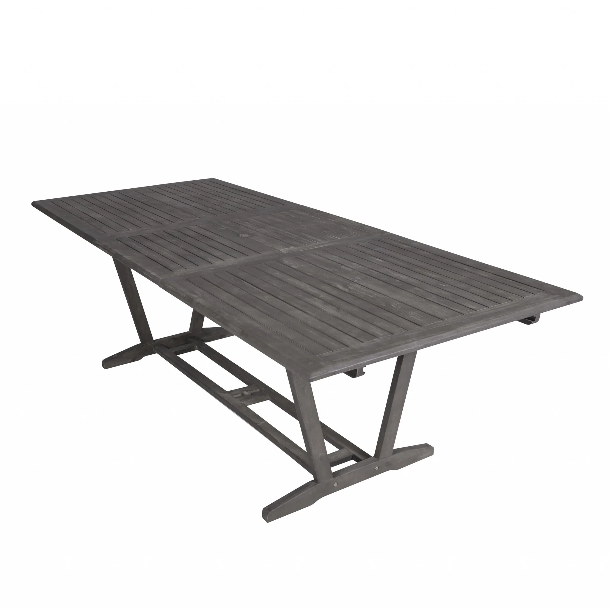 Distressed Grey Extendable Dining Table By Homeroots - Image 5