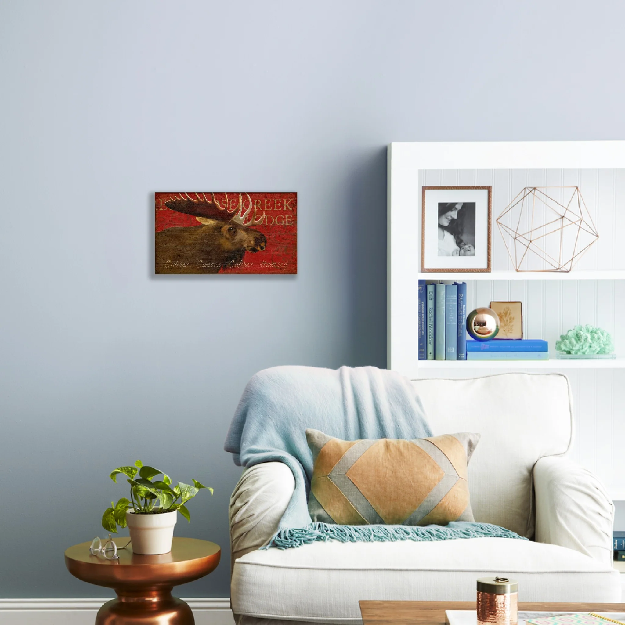 Distressed Moose Wood Wall Décor By Homeroots - Image 3