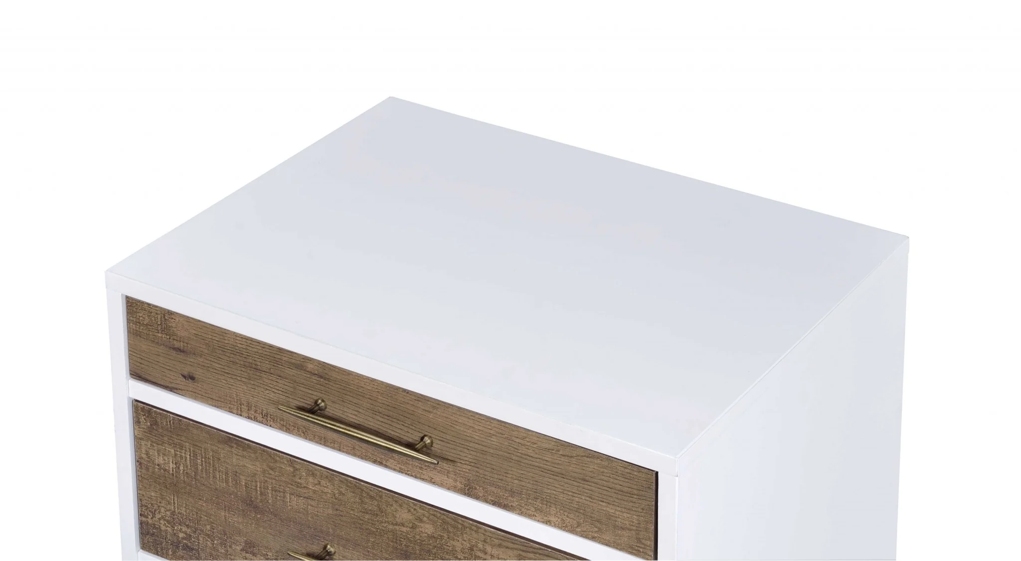 Distressed Oak Nightstand By Homeroots - Image 5