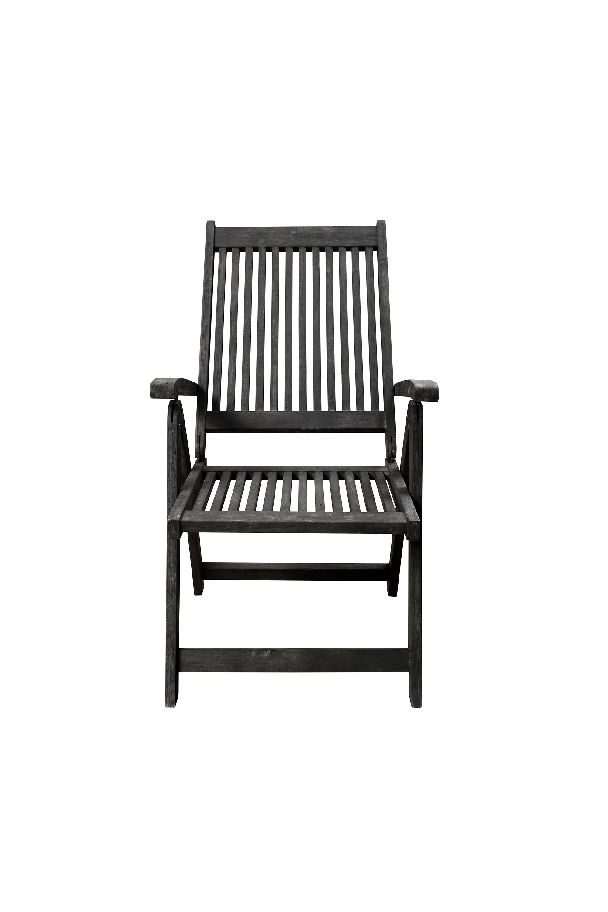 Distressed Outdoor Reclining Chair By Homeroots - Image 4