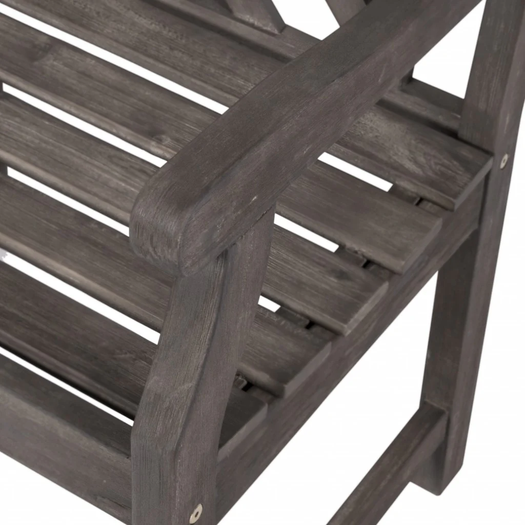 Distressed Patio Armchair with Diagonal Design By Homeroots - Image 3