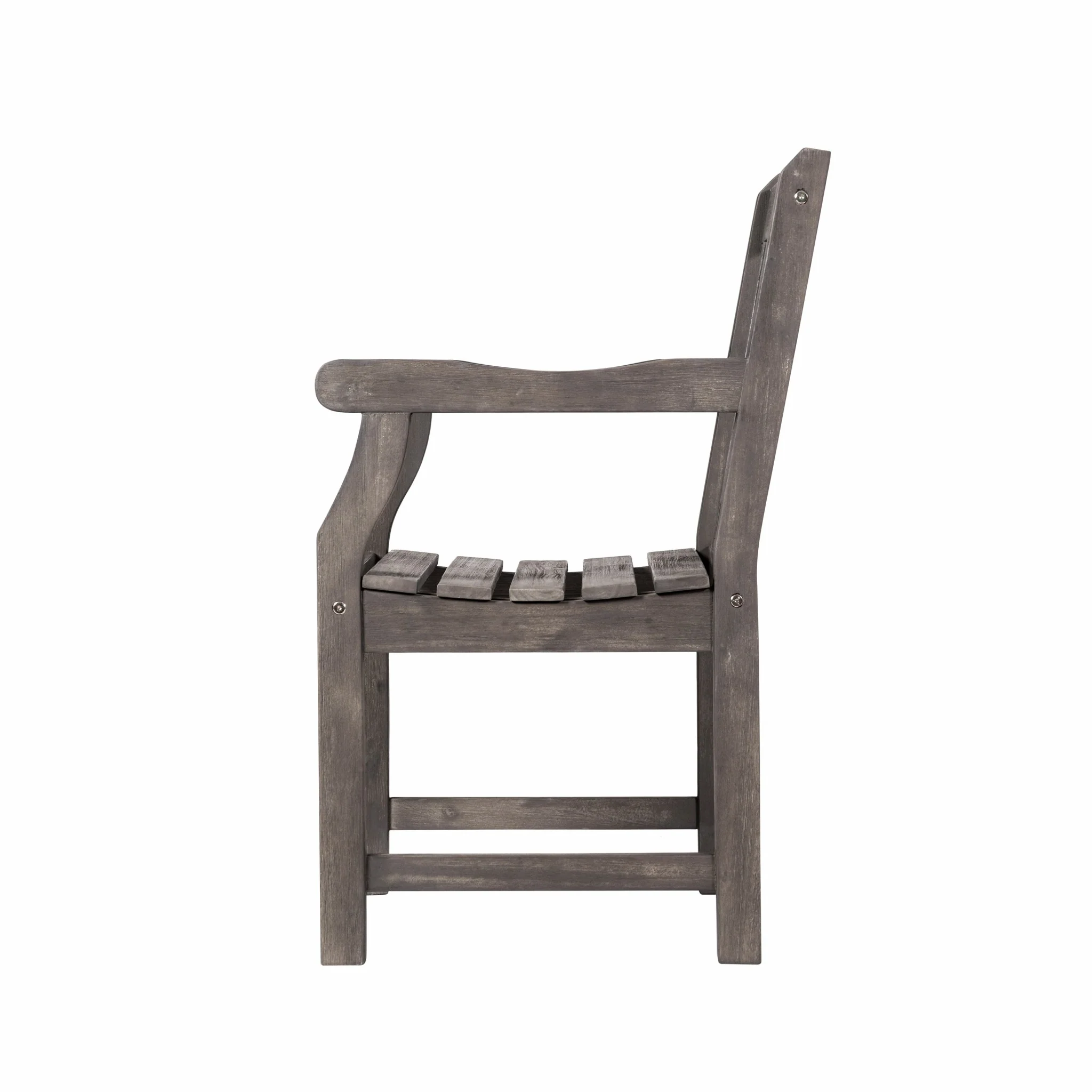 Distressed Patio Armchair with Diagonal Design By Homeroots - Image 4