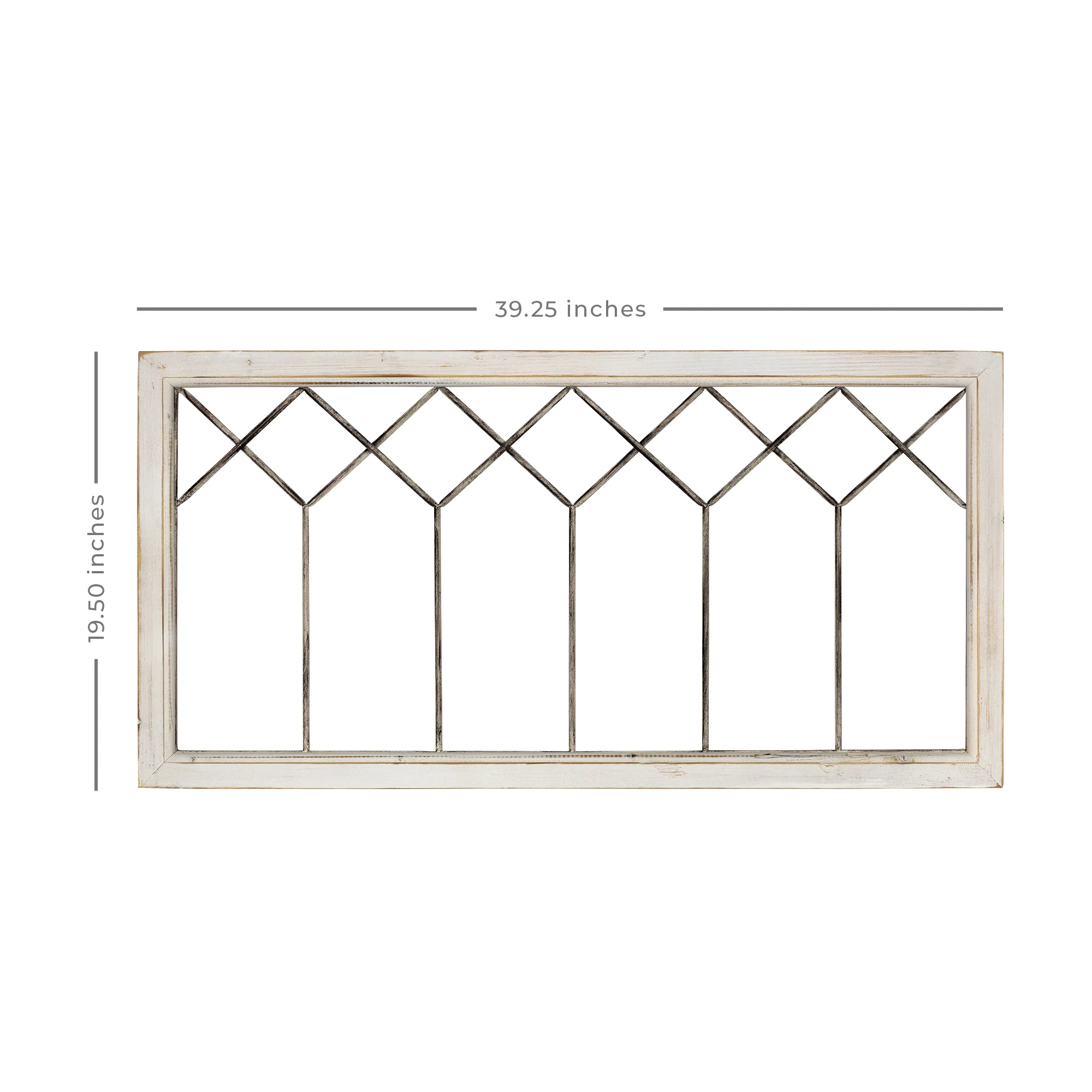 Distressed White Metal and Wood Framed Wall Art By Homeroots - Image 2