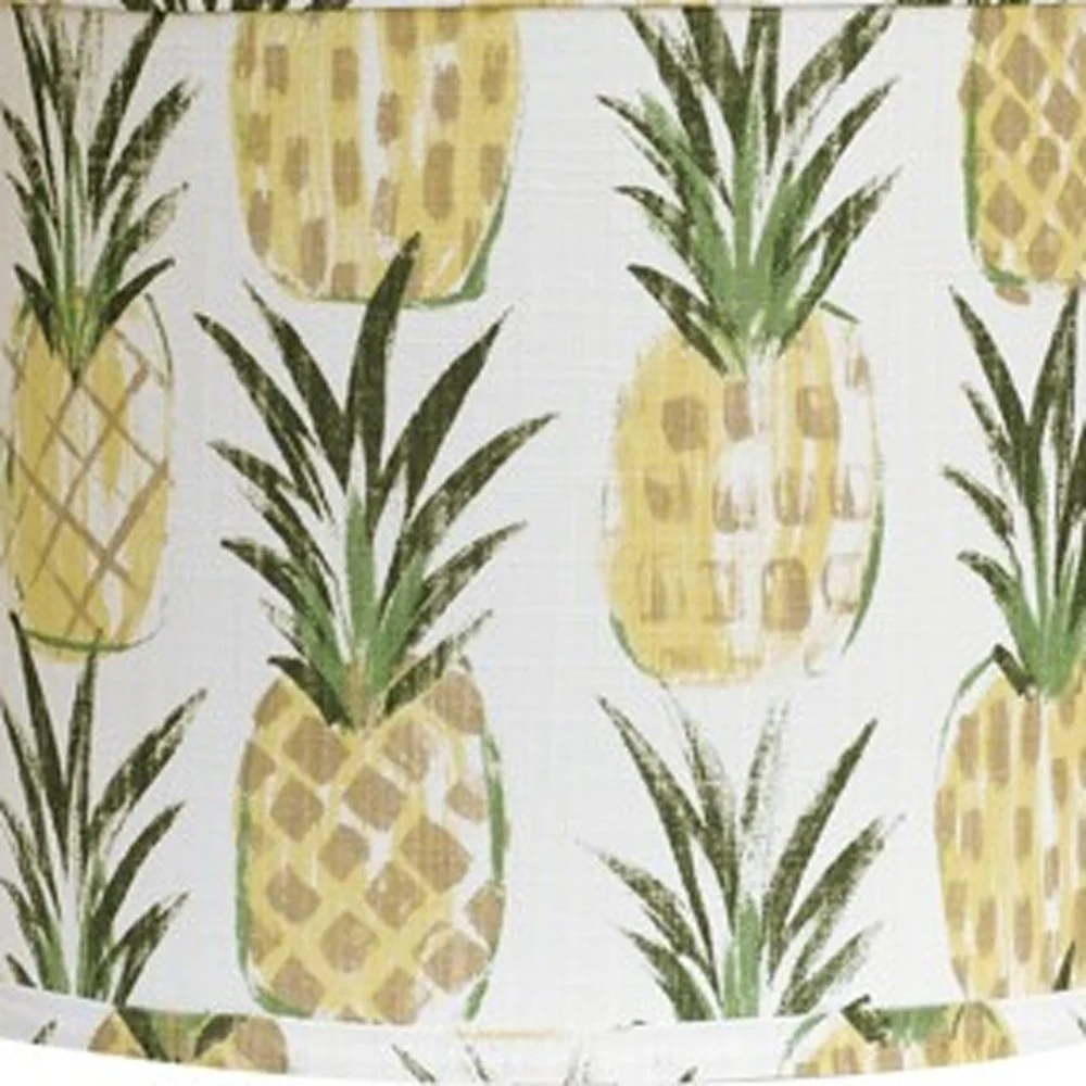 Distressed Whitewash Pineapple Shade Table Lamp By Homeroots - Image 6