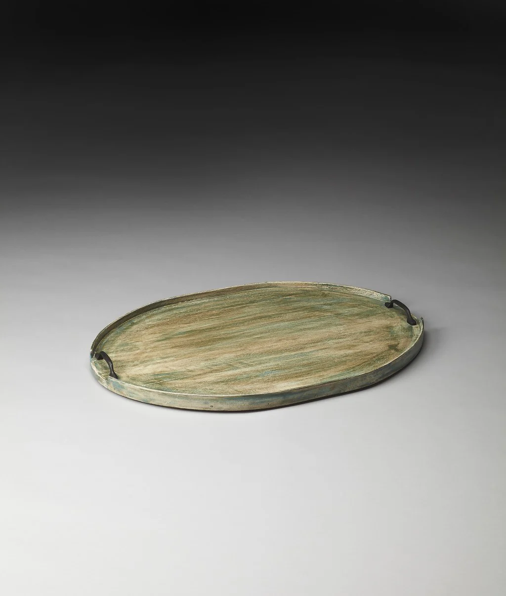 Distressed Wood Serving Tray By Homeroots - Image 2