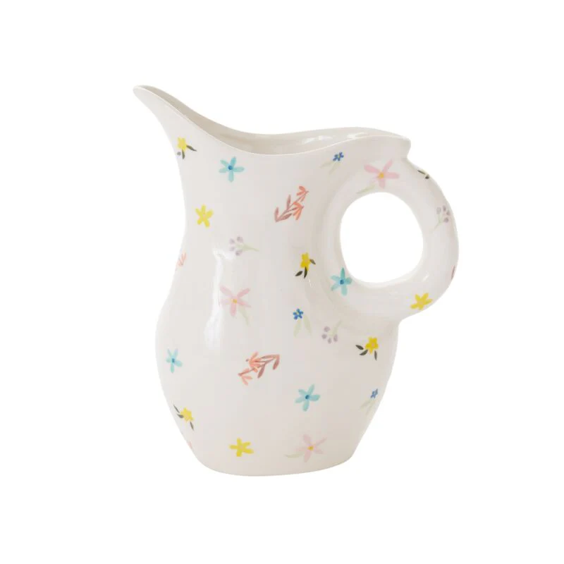Ditsy Floral Pitcher 7.5"x 4"x 9.5" By Accent Decor - Image 4