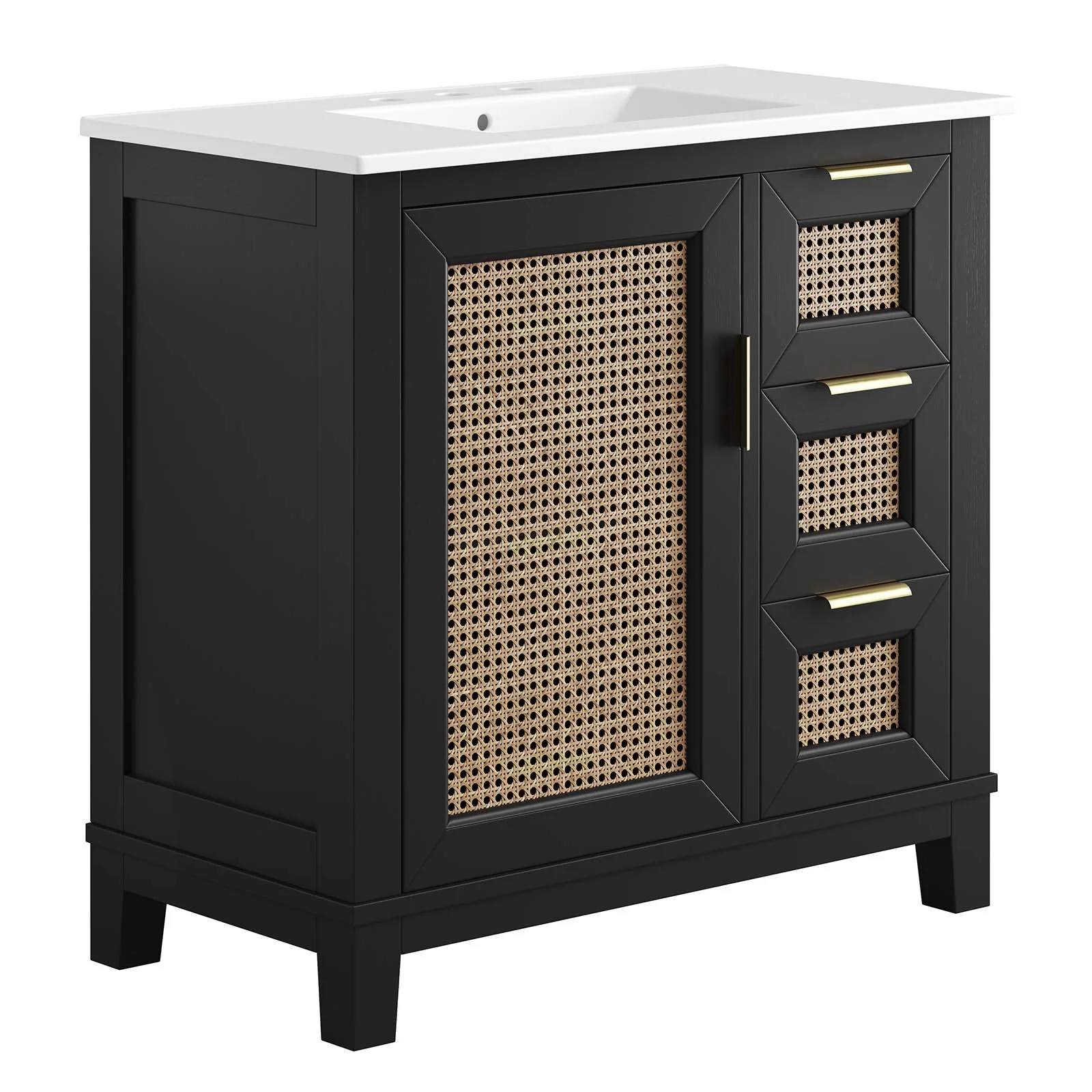 Dixie 36” Solid Wood Bathroom Vanity Cabinet By Modway - EEI-6725 - Image 2