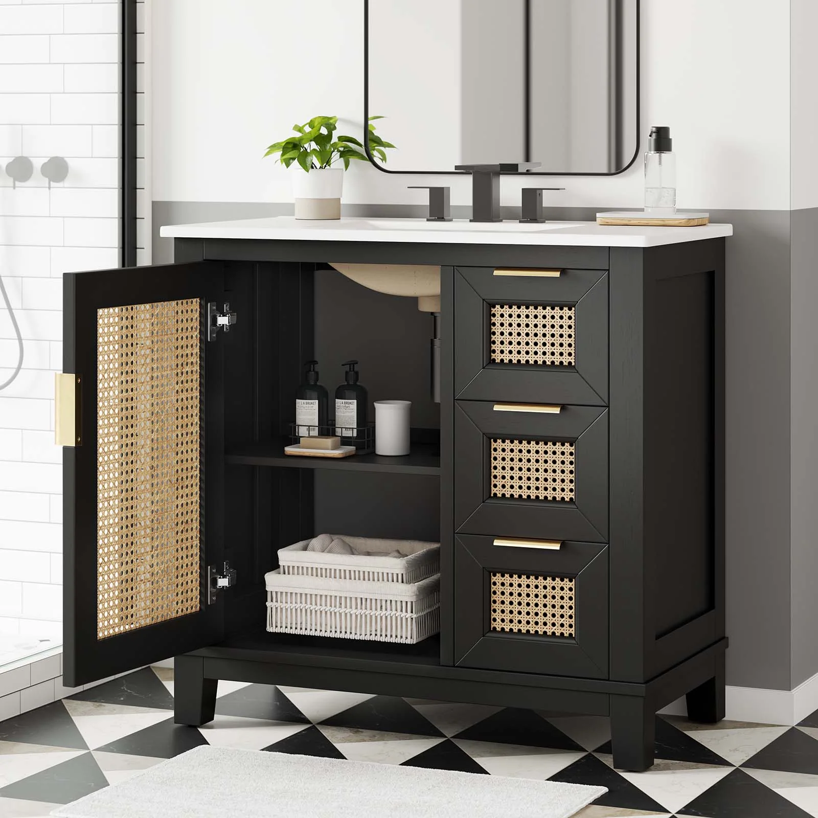 Dixie 36” Solid Wood Bathroom Vanity Cabinet By Modway - EEI-6725 - Image 4