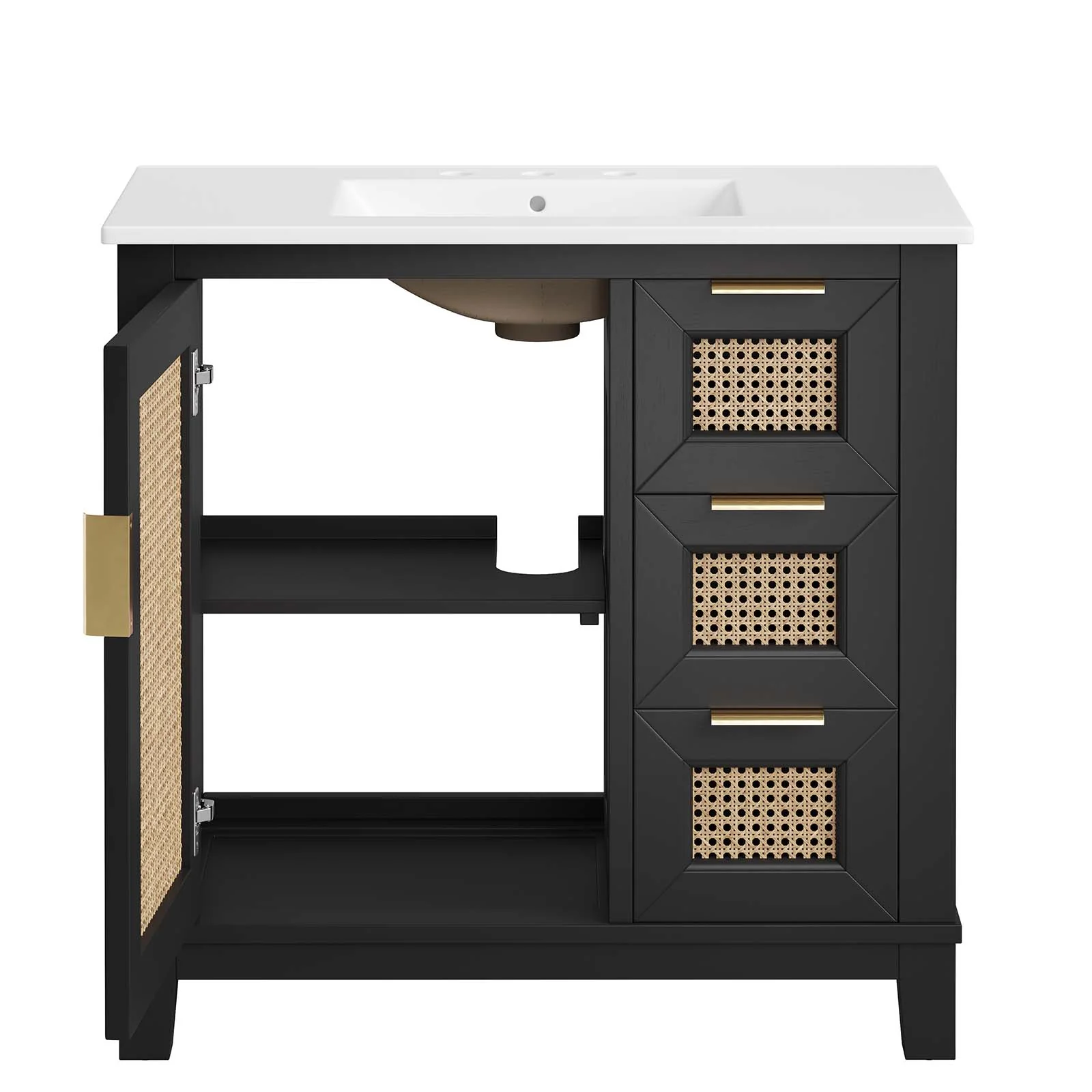 Dixie 36” Solid Wood Bathroom Vanity Cabinet By Modway - EEI-6725 - Image 9