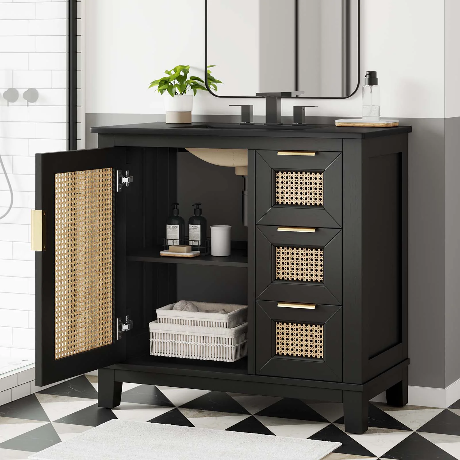 Dixie 36” Solid Wood Bathroom Vanity Cabinet By Modway - EEI-6726 - Image 4