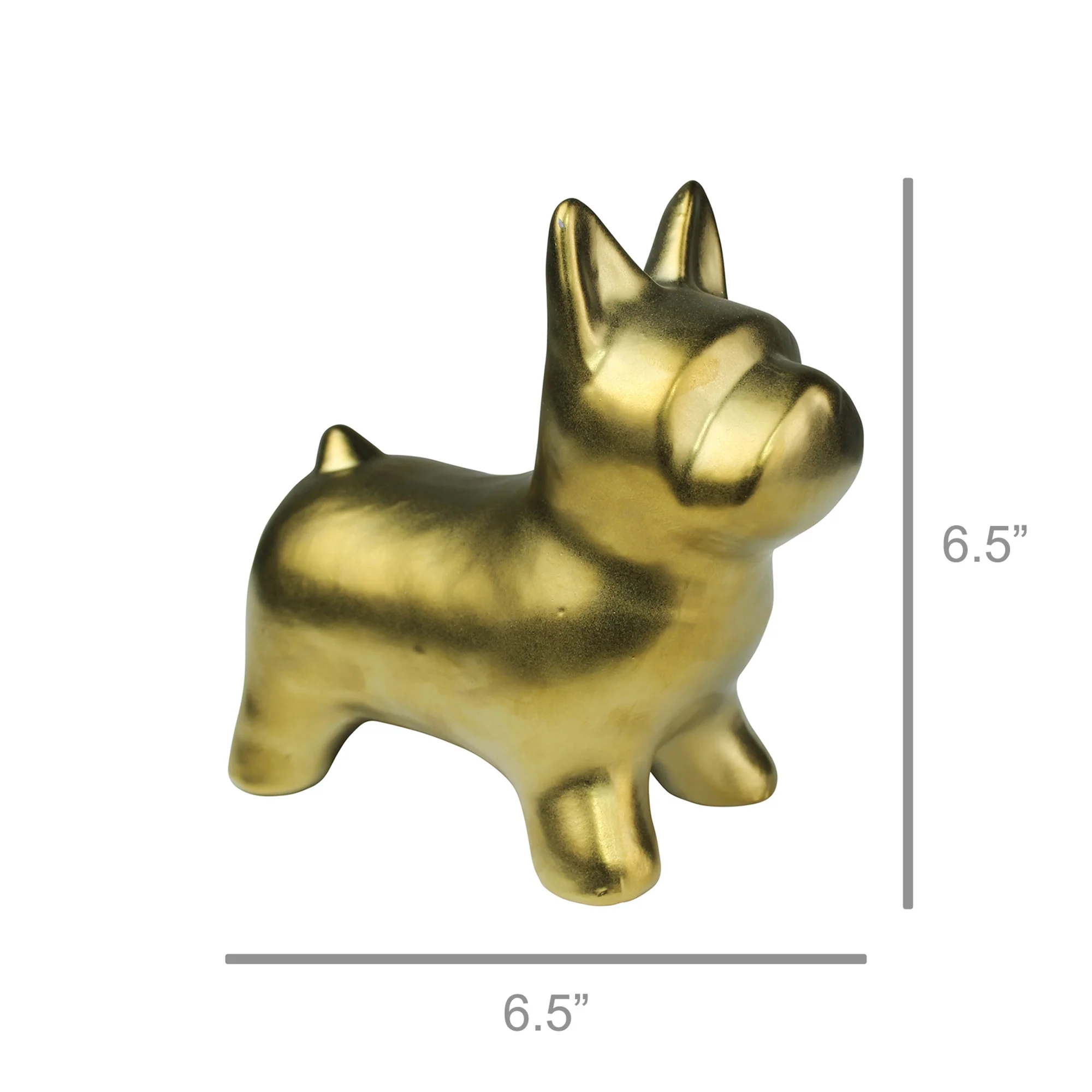 Dog, Ceramic, Gold Set Of 2 By HomArt - Image 2