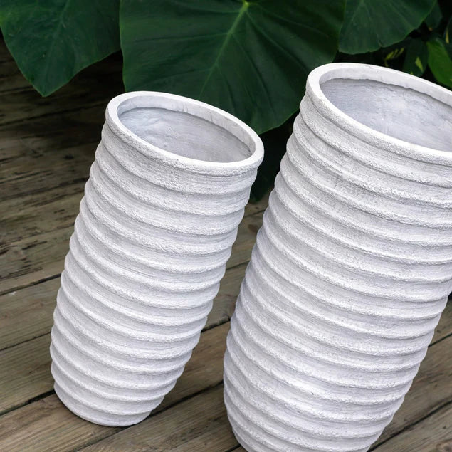 Dolma Tall Ant White, Set 2 Planter By Gold Leaf Design Group - Image 4