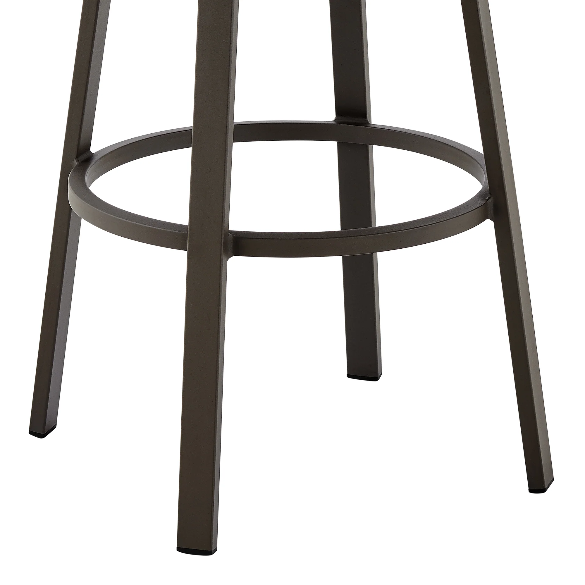 Don 30" Outdoor Patio Bar Stool in Black Aluminum with Grey Cushions  By Armen Living - Image 18