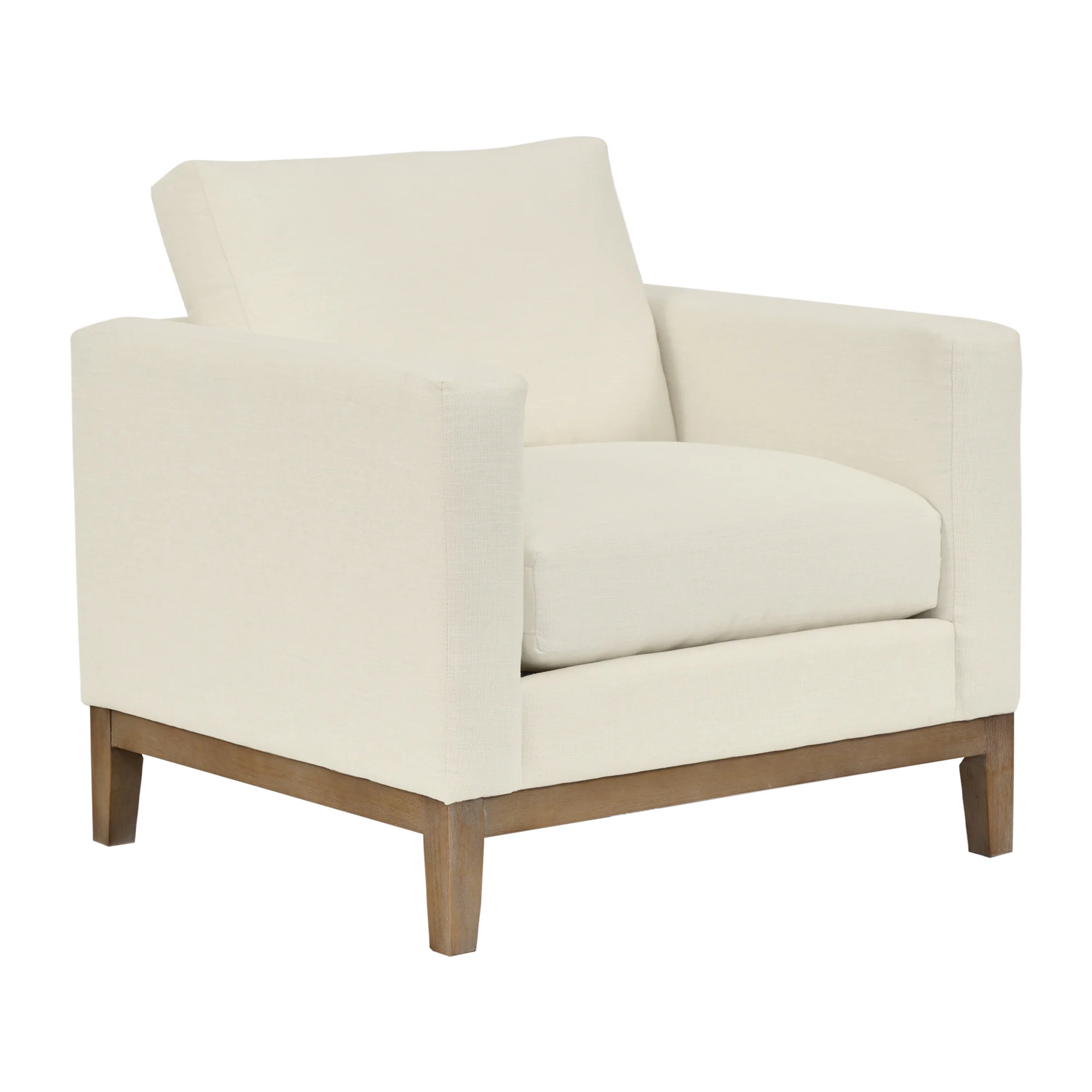 Donna 35" Upholstered Accent Chair in Sugar By Armen Living - Image 2