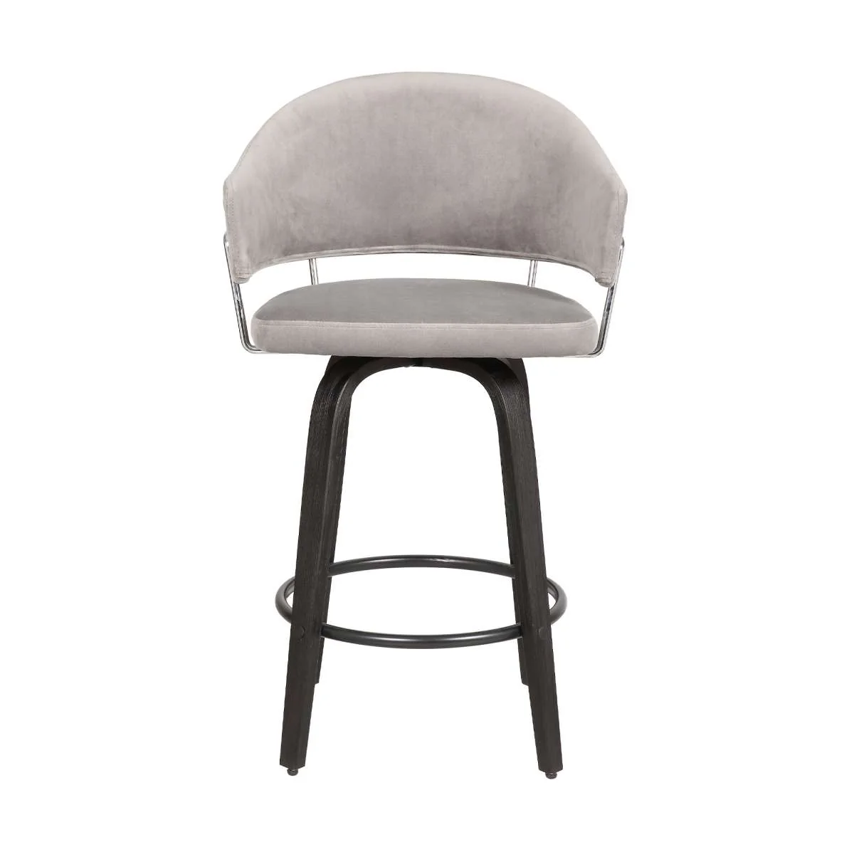 Doral 26" Barstool Black Brushed Wood By Armen Living - Image 3