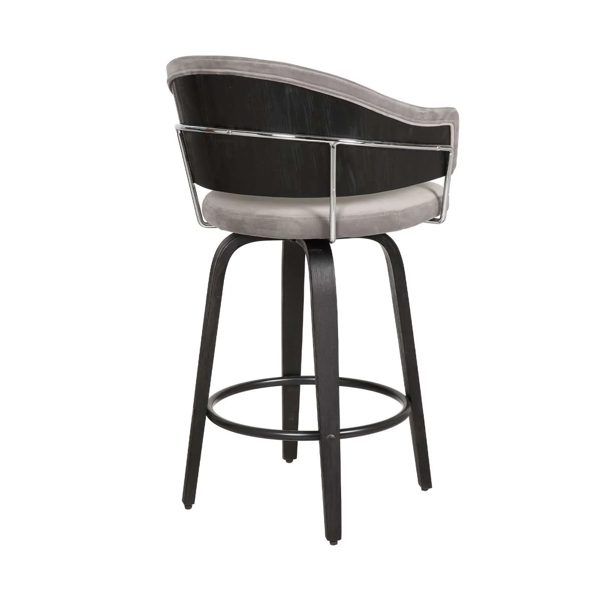 Doral 26" Barstool Black Brushed Wood By Armen Living - Image 4