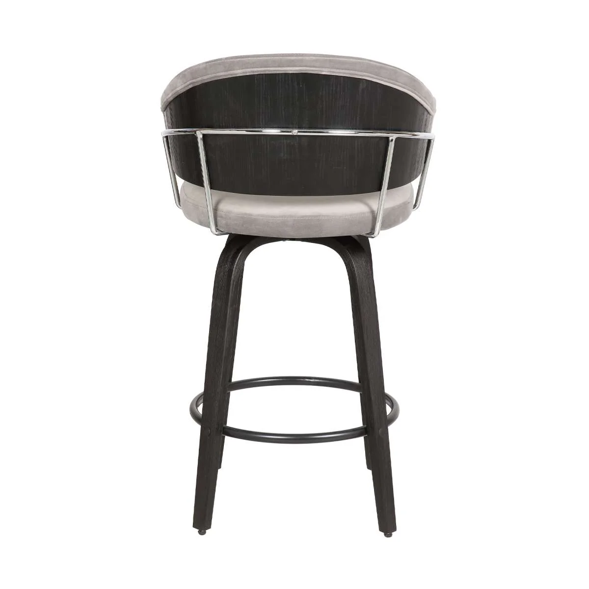 Doral 26" Barstool Black Brushed Wood By Armen Living - Image 5
