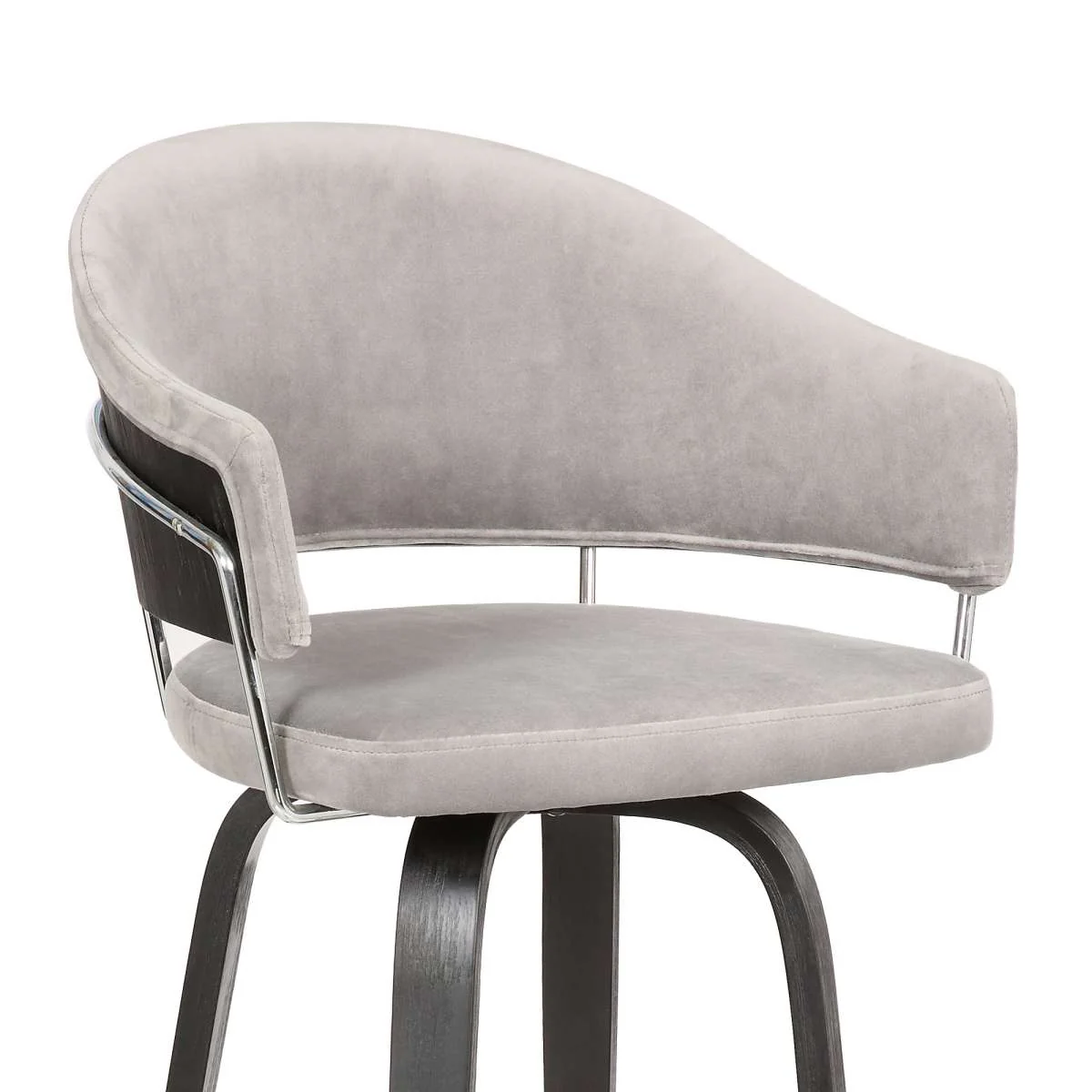 Doral 26" Barstool Black Brushed Wood By Armen Living - Image 6