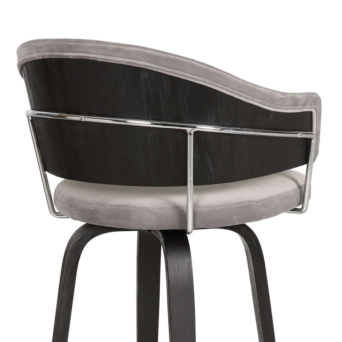 Doral 26" Barstool Black Brushed Wood By Armen Living - Image 7