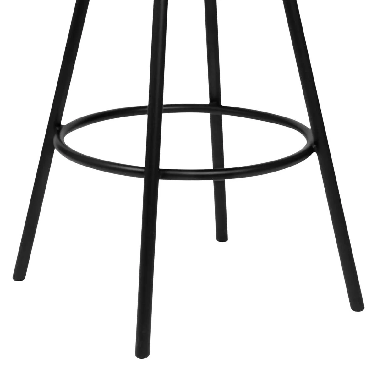 Dover 26" Counter Height Barstool in Matte Black Finish and Black Faux Leather  By Armen Living - Image 4