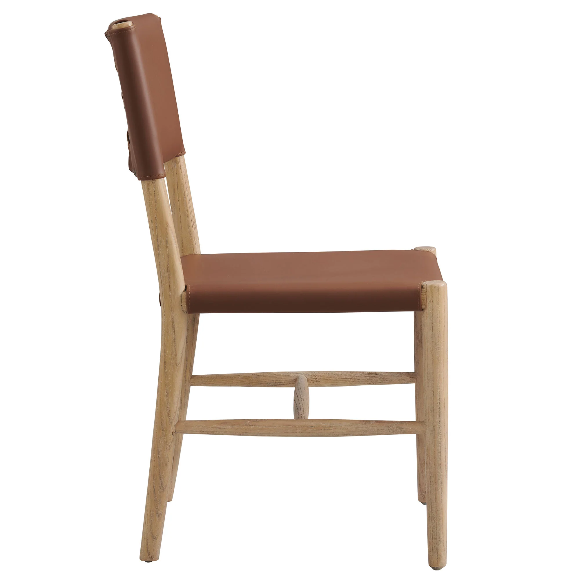 Dover Wood Vegan Leather Dining Side Chairs Set of 2 by Modway - Image 4
