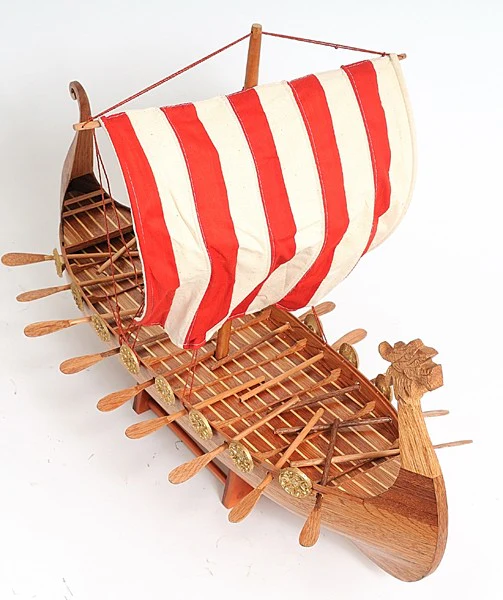 Drakkar Viking Large Ship Model By Homeroots - Image 2