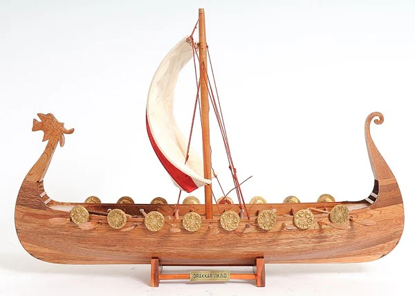 Drakkar Viking Large Ship Model By Homeroots - Image 3
