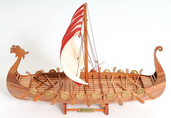 Drakkar Viking Large Ship Model By Homeroots - Image 4