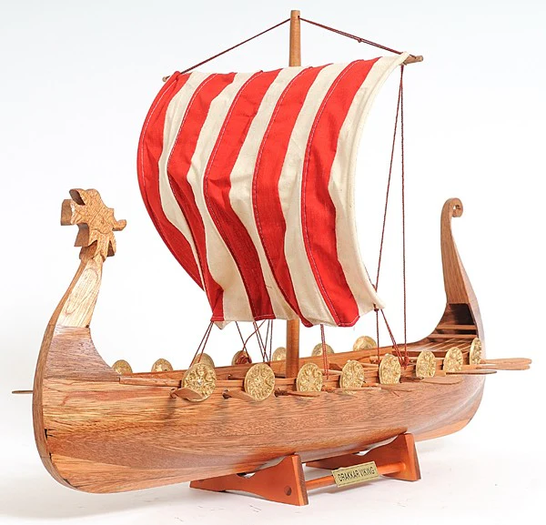 Drakkar Viking Large Ship Model By Homeroots - Image 5