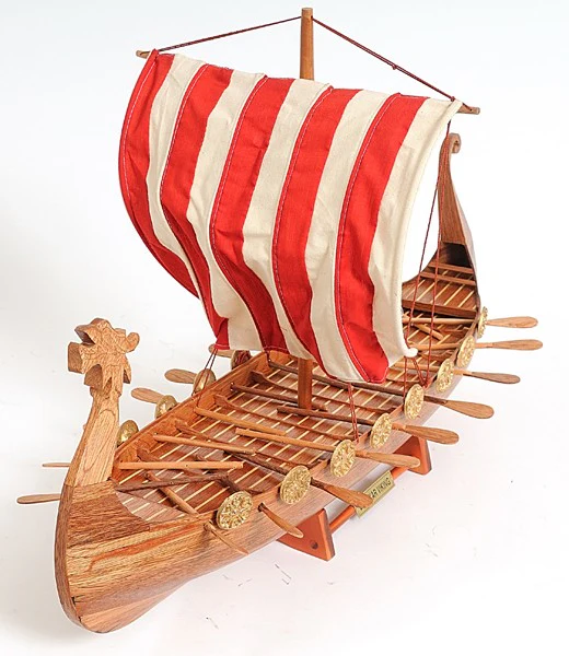 Drakkar Viking Large Ship Model By Homeroots - Image 6