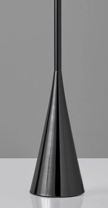 Dramatic Floor Lamp Bell Shaped Base in Black Nickel Finish Metal By Homeroots - Image 4