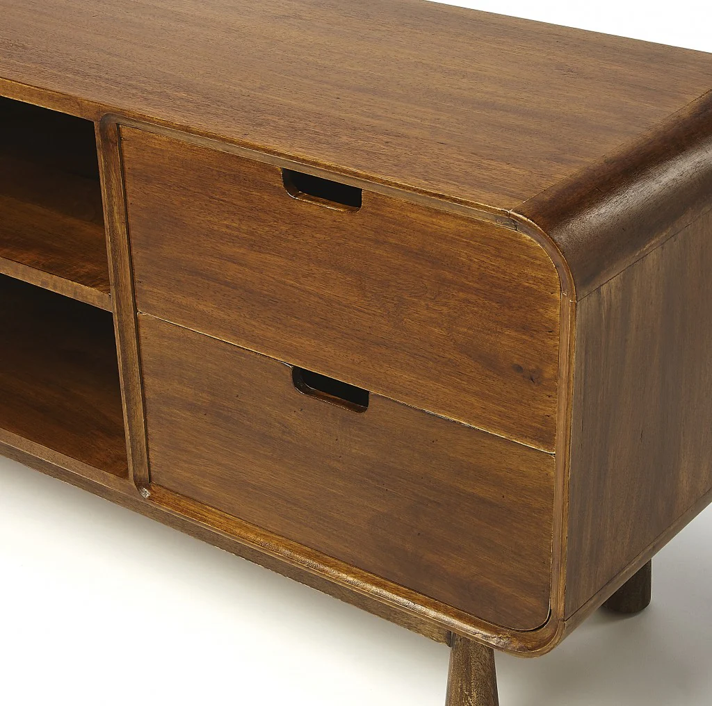 Drayton Modern Wood Entertainment Console By Homeroots - Image 4