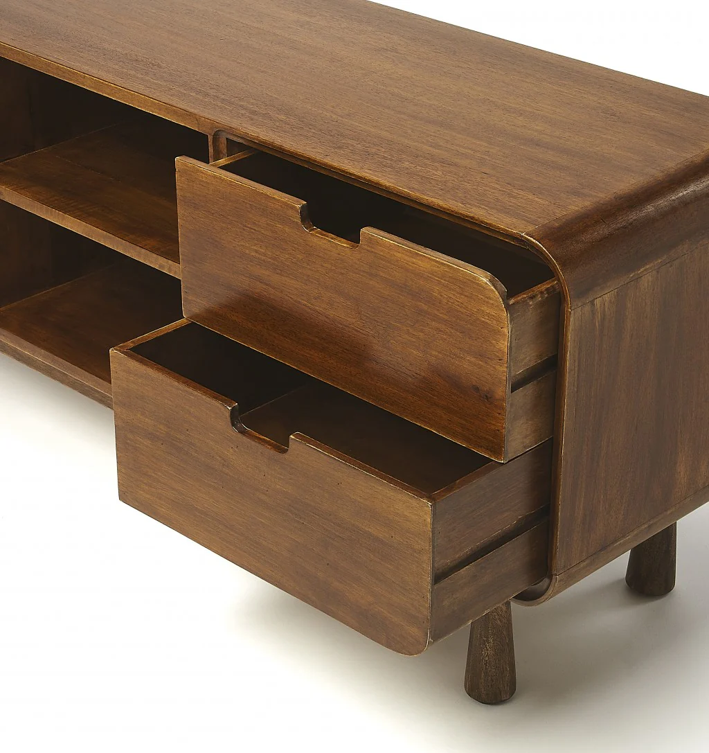 Drayton Modern Wood Entertainment Console By Homeroots - Image 5