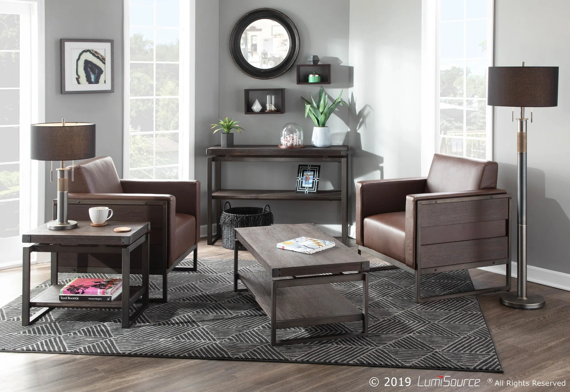 Drift Lounge Chair Brown By LumiSource - Image 5
