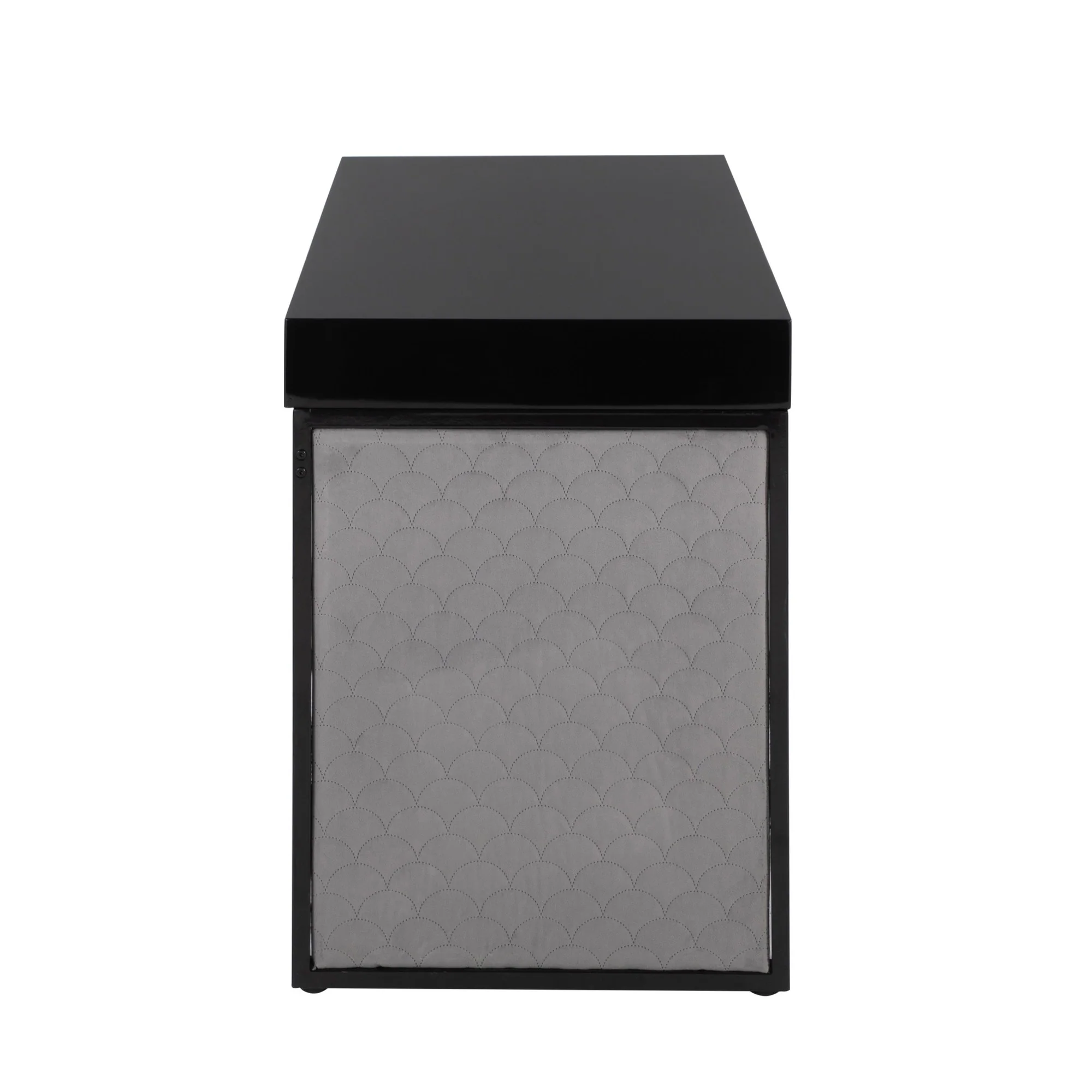 Drift Upholstered Desk By LumiSource - OFD-DRIFTUP BKBKSV - Image 2