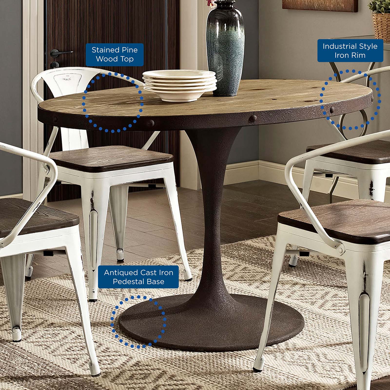 Drive 47" Oval Wood Top Dining Table By Modway - EEI-2009 - Image 5
