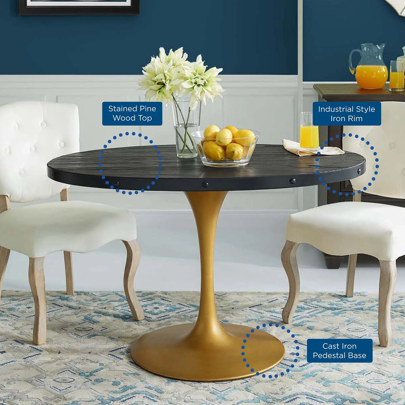 Drive 47" Oval Wood Top Dining Table By Modway - EEI-3586 - Image 5