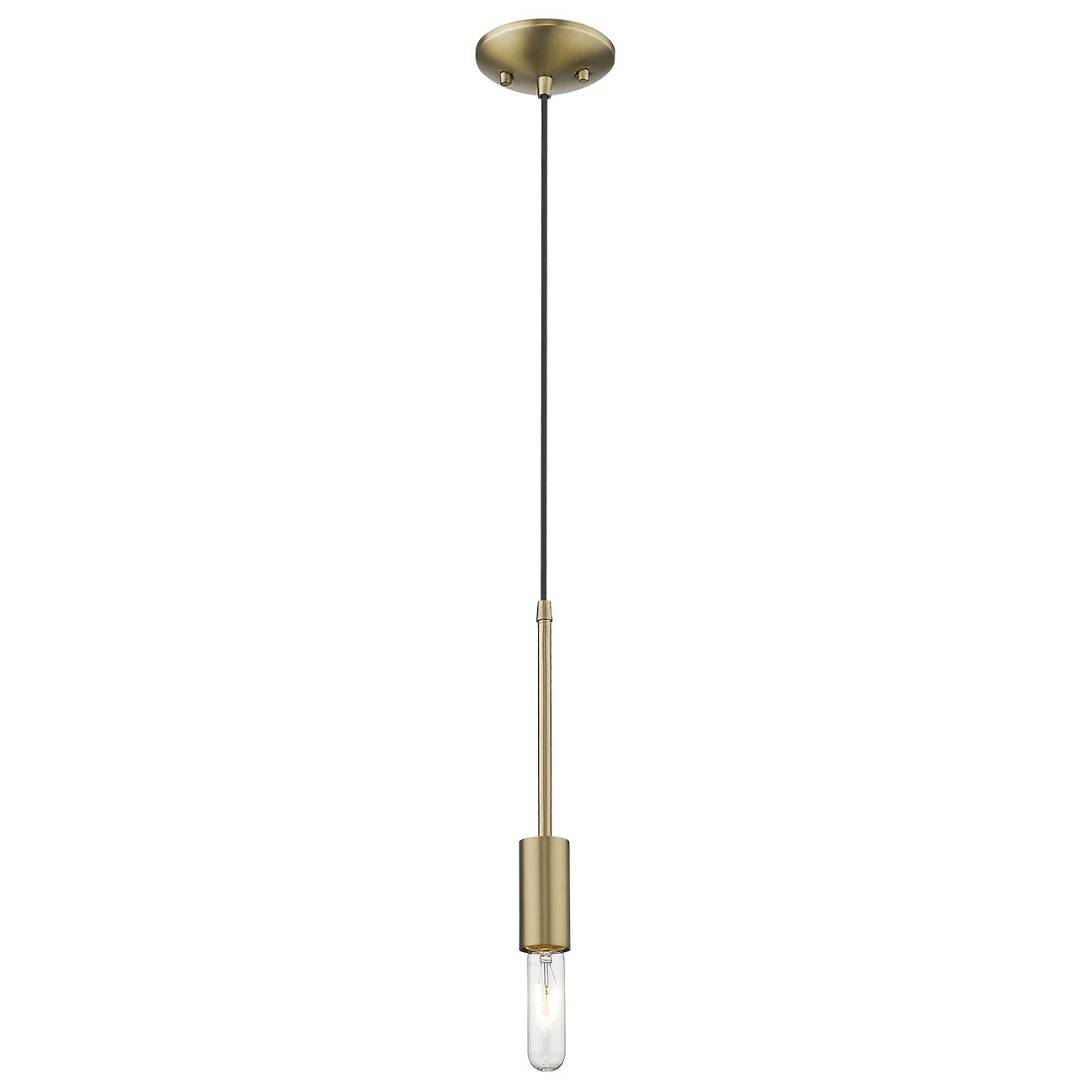 Dull Gold Mini Pendant Hanging Light By Homeroots - Image 2