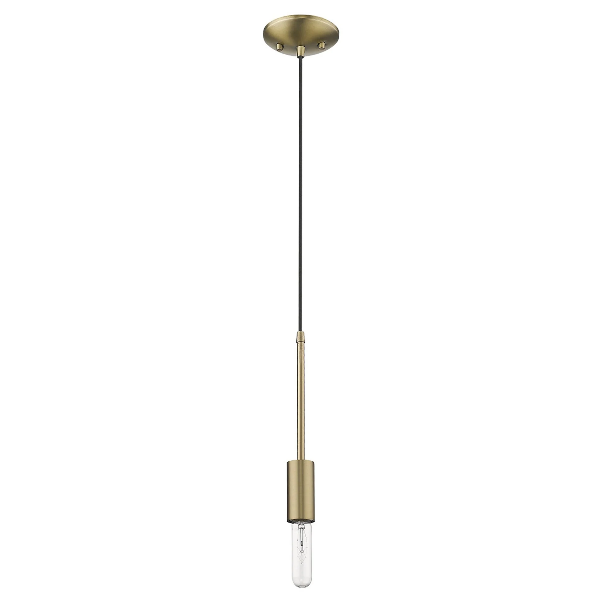 Dull Gold Mini Pendant Hanging Light By Homeroots - Image 3