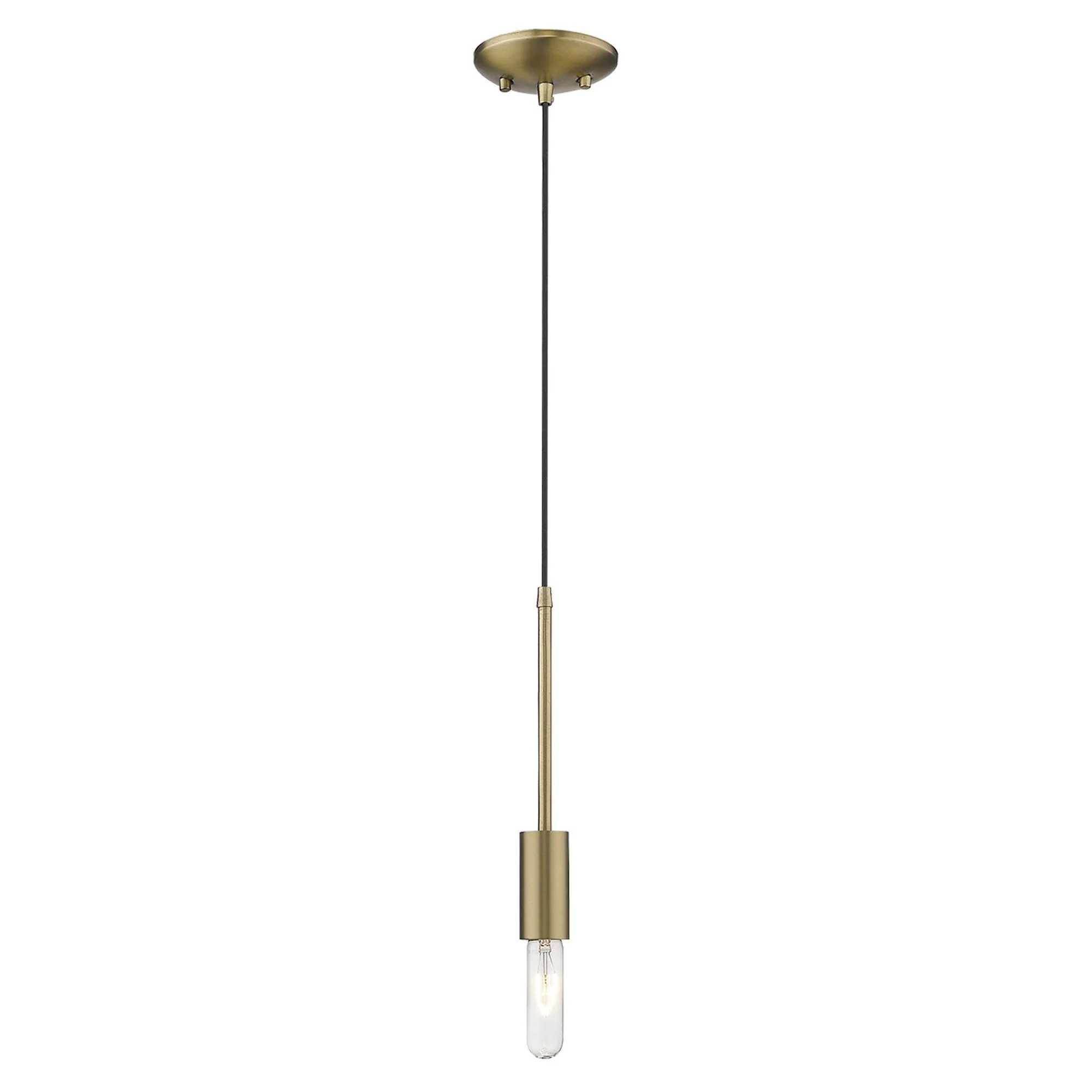 Dull Gold Mini Pendant Hanging Light By Homeroots - Image 4