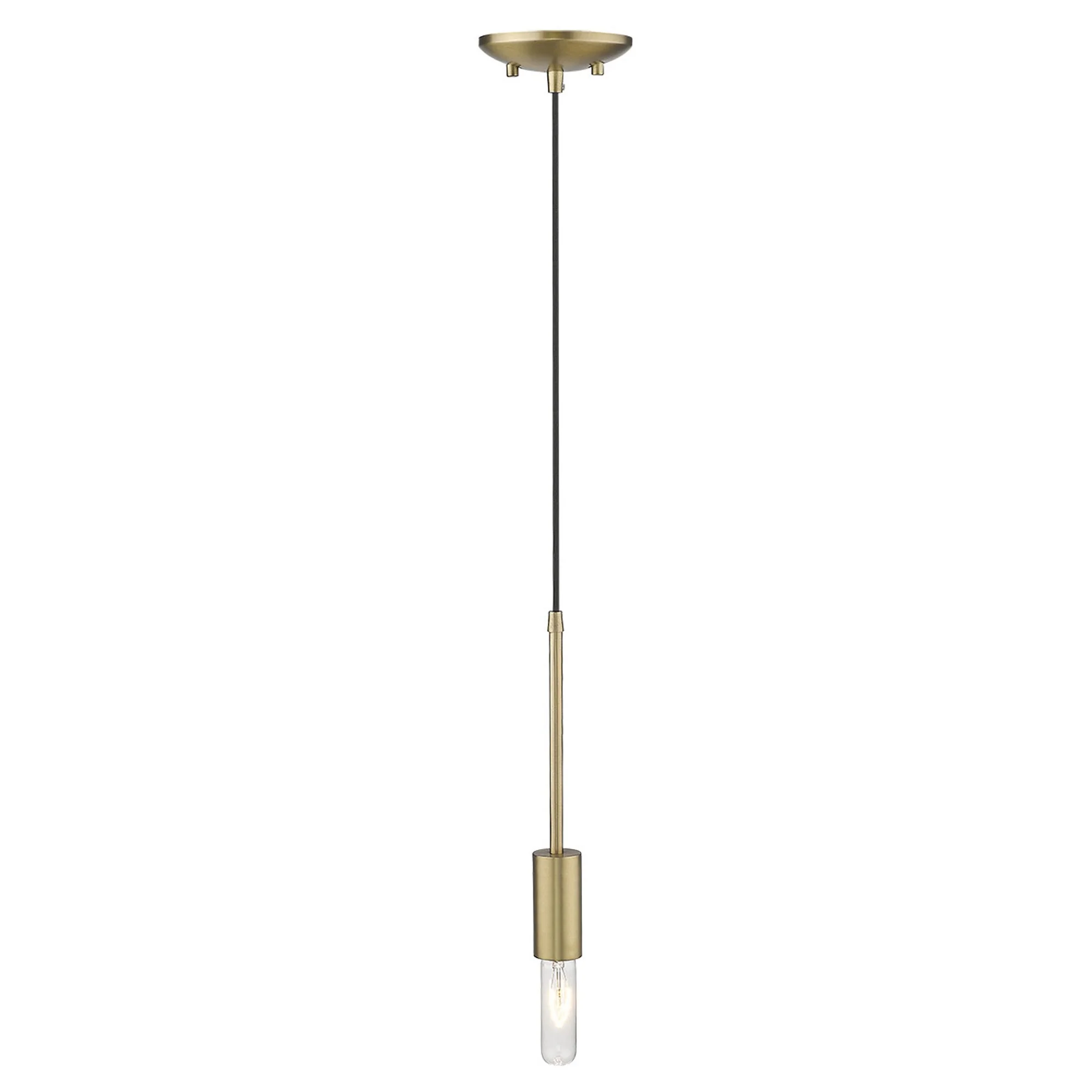 Dull Gold Mini Pendant Hanging Light By Homeroots - Image 5