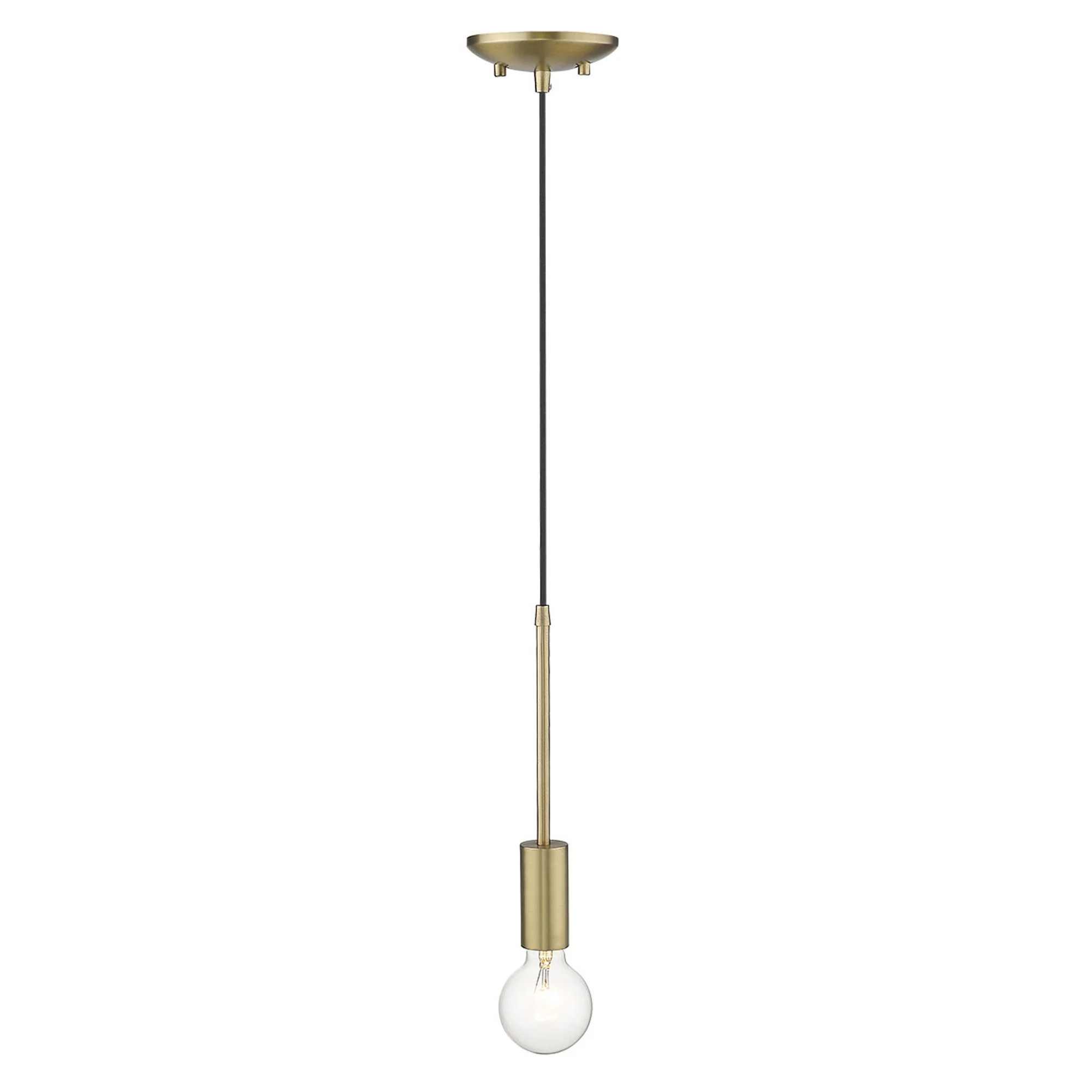 Dull Gold Mini Pendant Hanging Light By Homeroots - Image 6