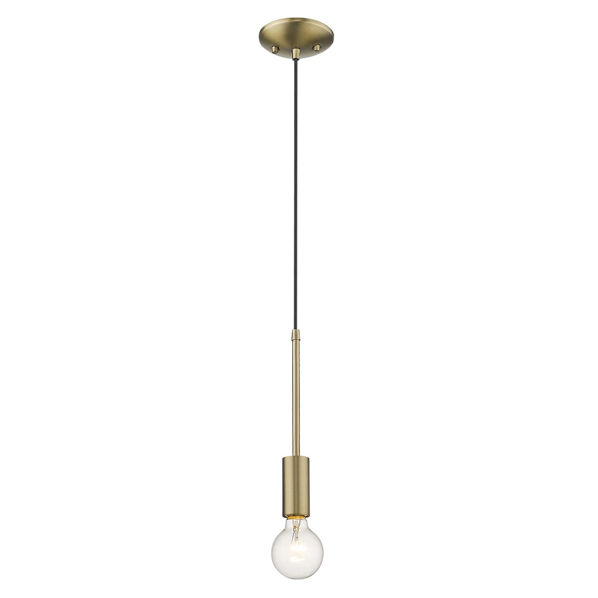 Dull Gold Mini Pendant Hanging Light By Homeroots - Image 9