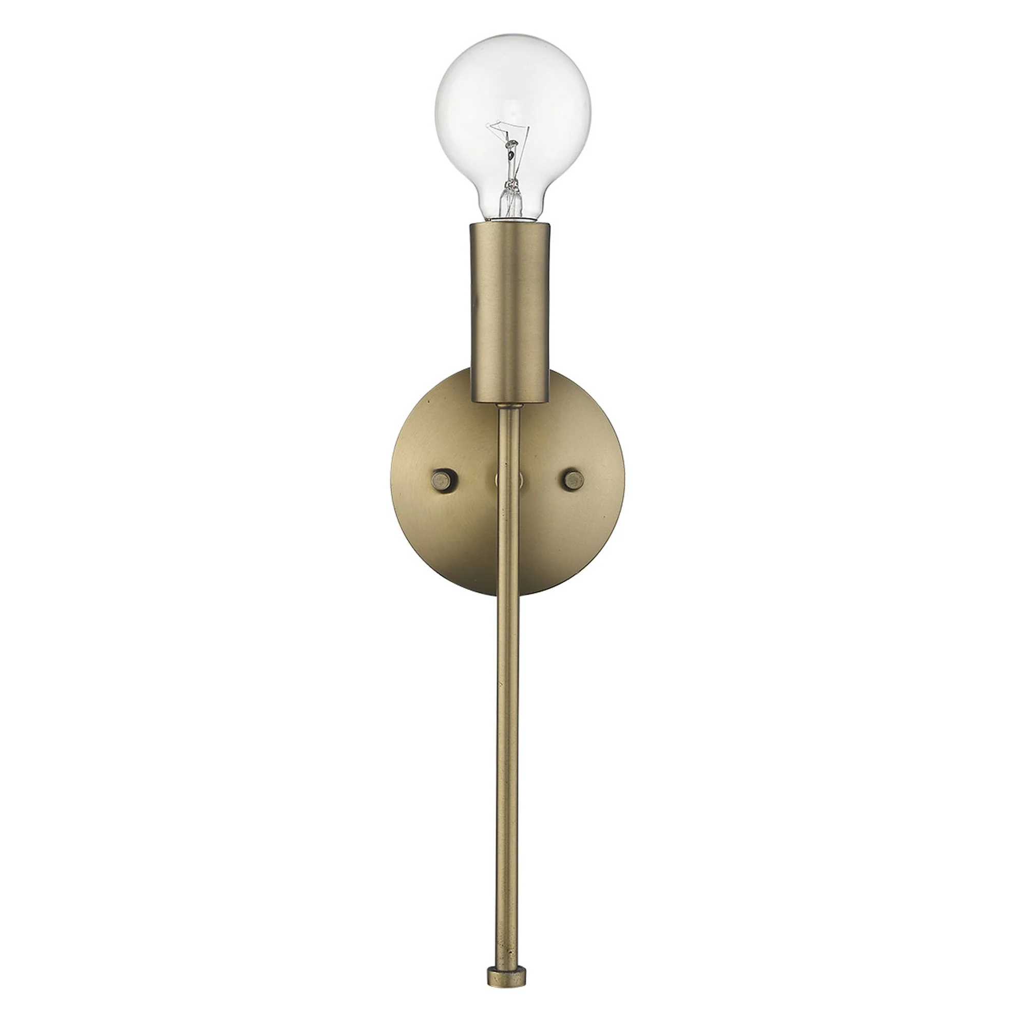 Dull Gold Narrow Bulb Wall Light By Homeroots - Image 5