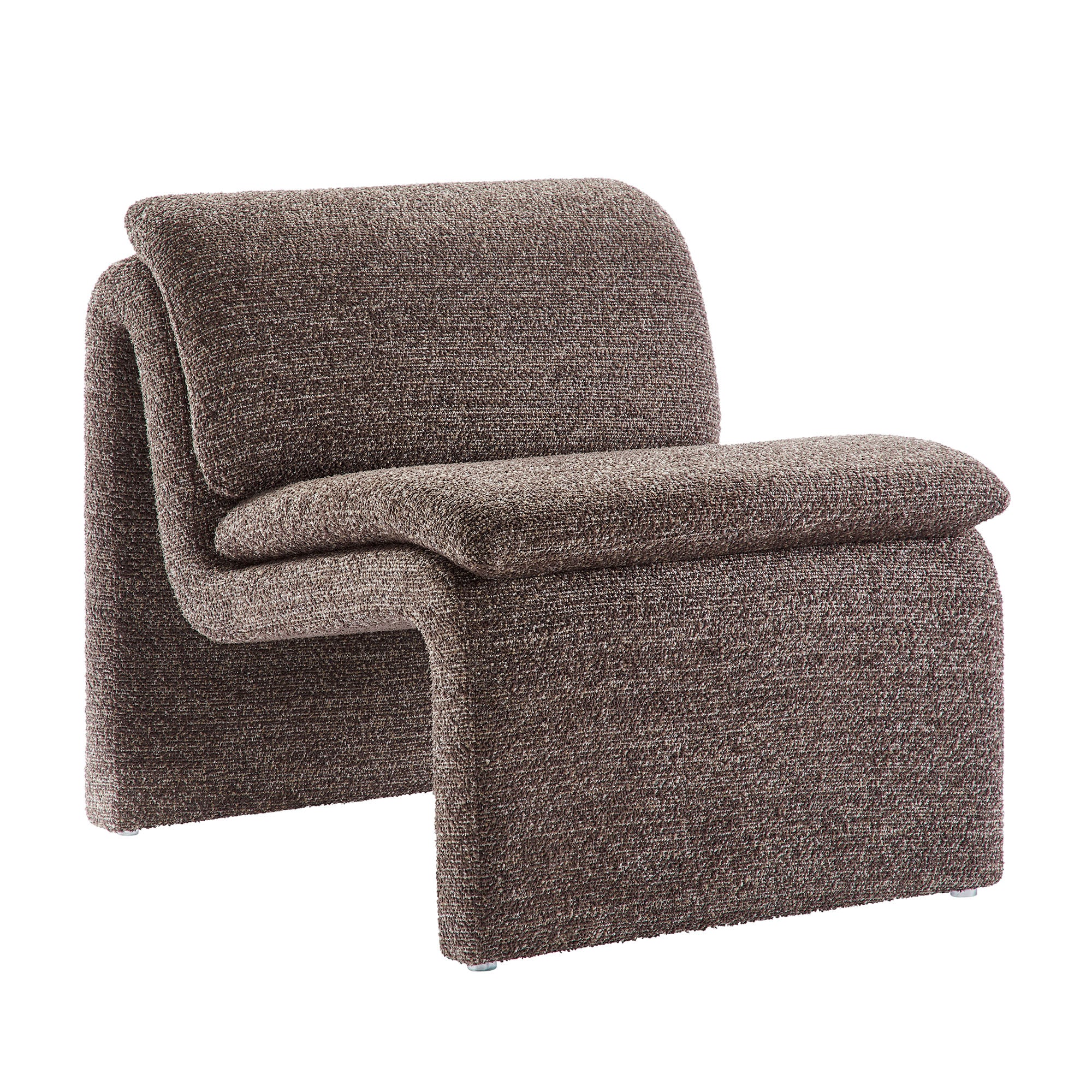 Dune Boucle Upholstered Armless Accent Chair by Modway - Image 2