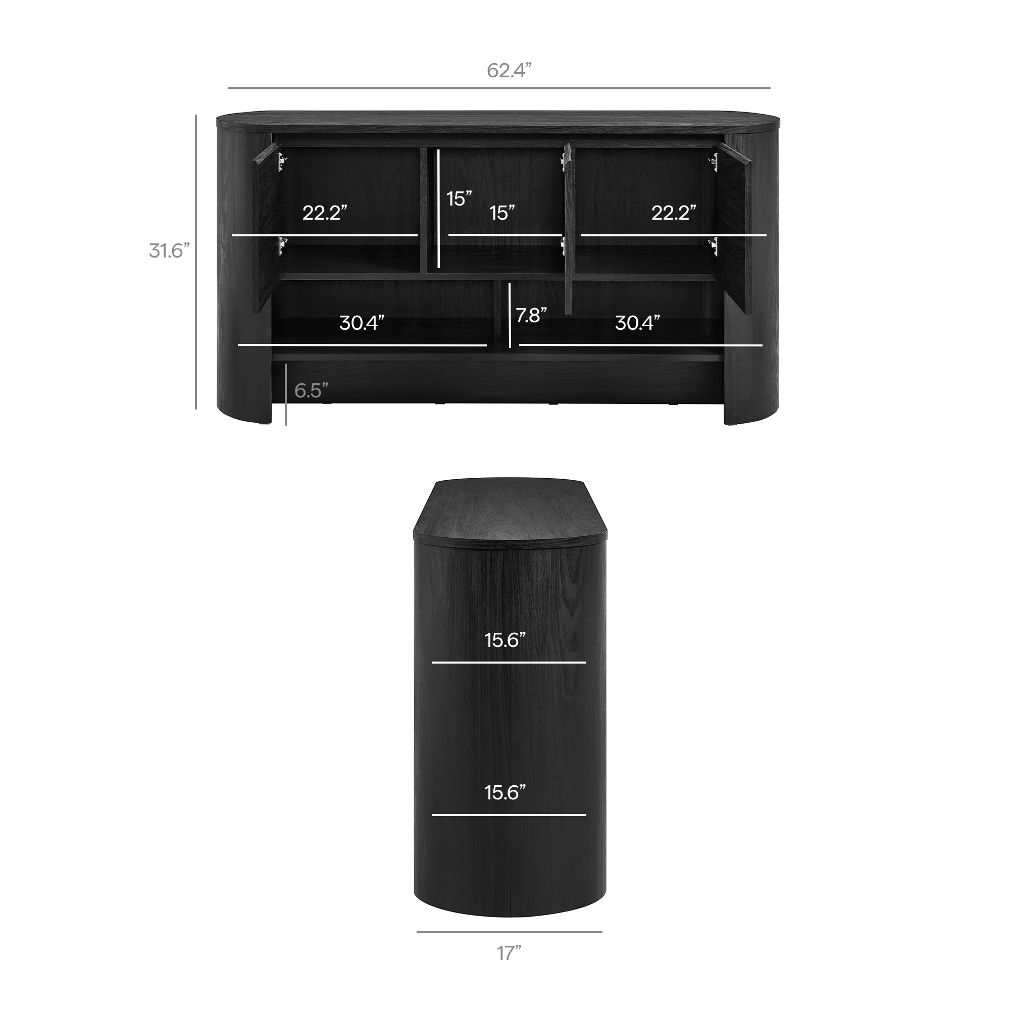 Duval 62 Inch Oval Sideboard by Modway - Image 10