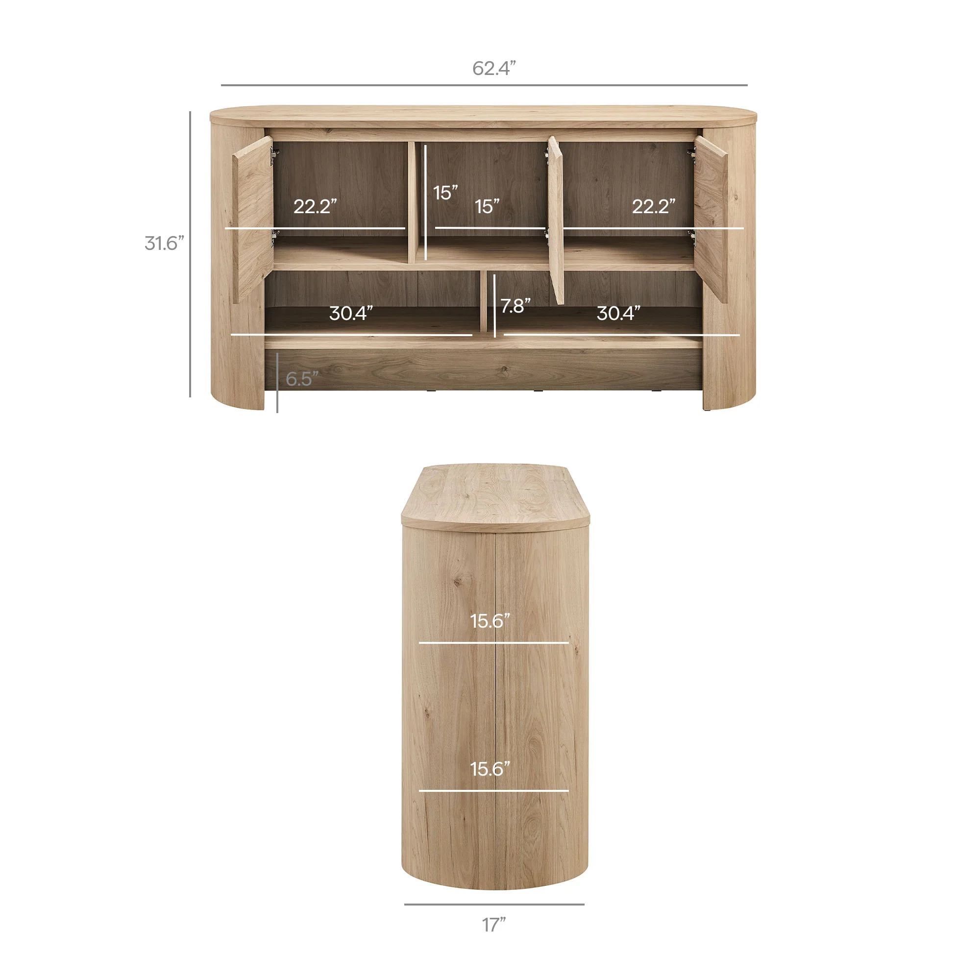 Duval 62 Inch Oval Sideboard by Modway - Image 20